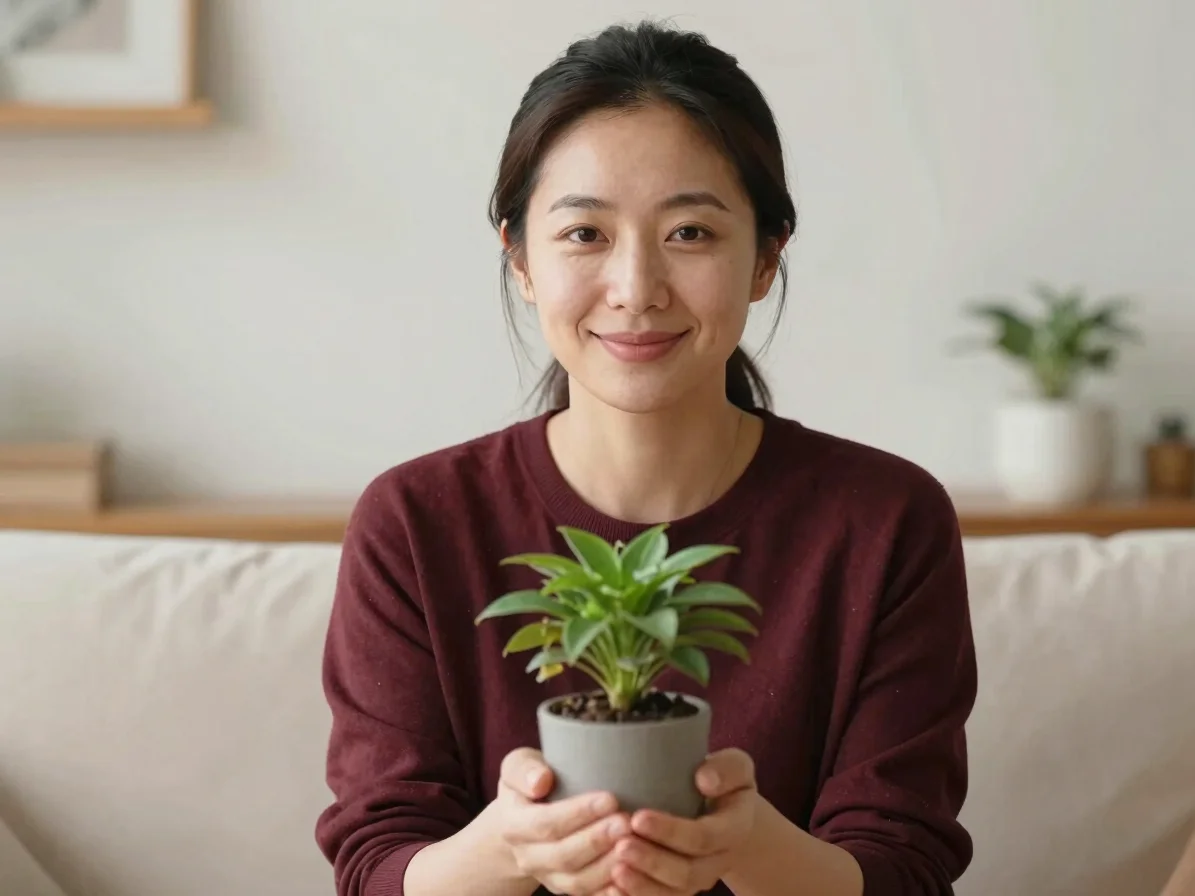 portrait of a Taiwanese woman, early 30s, natural makeup, soft sm
