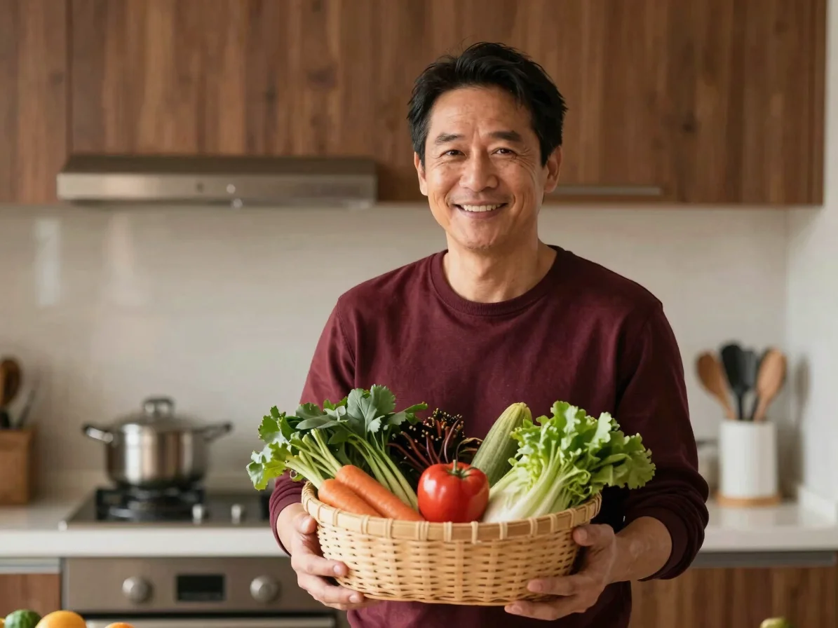 portrait of a Taiwanese man, late 30s, warm smile, in a modern ki